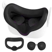 Face Pad Cover for Oculus Quest 2 with Lens Covers Protectors Washable VR Silico
