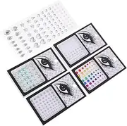 LOORGVEL 5Sheets Rhinestone Face Gems Stickers for Eyes Body Nails Ab Style High Temperature Resistant for Festivals Parties DIY Crafts