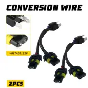 Conversion Wire H6054 to 9005 Two 9006 Harness Head Bulb Light Adapter Plug EAN