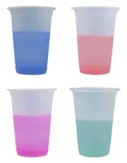 Color Changing Disposable Party Cups - 16 oz., King Top, 15ct