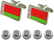 [Select Gifts] Shirt Dress Studs Belarus Flag Cufflinks