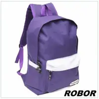 在飛比找森森購物網優惠-韓系型男 ROBOR簡約休閒風簡約後背包(紫色)