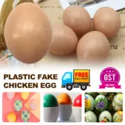 Plastic Fake Chicken Eggs Poultry Layer-Coop Hatching Simulation Dummy Eggs AU