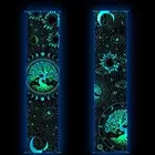 Tiamon 2 Pieces Black Light Art Wall Decor Trippy Blacklight Tapestry UV Reac...