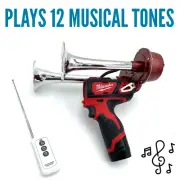 M12 Milwaukee 12v Drill Train Air Horn Dual TONES Air Trumpets Remote