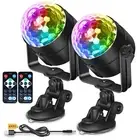 2-Pack Disco Ball Party Lights Sound Activated with Remote Control USB Powere...