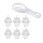 7pcs/set Egg Tool with Separator Hard Boil Egg Cooker Clear Silicone Maker