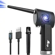 Electric Air Duster, Cordless Air Duster, Rechargeable Compressed Air Duster, 33000 RPM Air Blower, Two Smart Start Modes, Good Replacement for Compressed Air Can, Reusable Dust Destroyer…