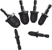 Pipe Swaging Kit, Tube Expander Drill Bit Hex Shank 6PCS Carbon Steel for Air Conditioner Repair