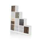 HOMES: Inside + Out Catrina Modern 10-Cube Storage Bookcase with Drawer, L