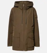 [Moncler] Moncler Leandro technical poplin jacket UK 14 green