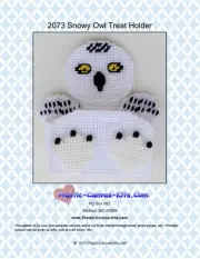 Snowy Owl Treat Holder- Plastic Canvas Pattern or Kit