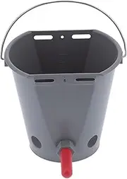 EVTSCAN 8L Feeder Bucket with 2 Nipple Milk Feeding Barrel Livestock Farm Accessory Gray, Milk Feed Bucket(Cattle)