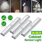 LED Motion Sensor PIR Night Light Closet Strip Bar Stair Lamp Rechargeable Lamp