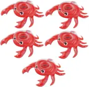 CIYODO 5Pcs Sequined Crab Coaster Floating Drink Holder Glass Coaster Pool Fl...