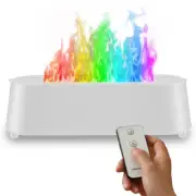 250mL USB Flame Essential Oil Diffuser Humidifier + Remote Control 7 Fire Colors