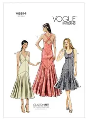 VOGUE DRESS SEWING PATTERN 8814 14-22 Womens Back Strap Sleeveless Uncut