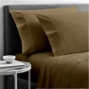 Cottingon 4 Piece RV King Sheets, 100% Extra Long Staple Premium Egyptian Cotton, Soft Camper King Bed Sheet Set, Fits Upto 15" Deep RV Bunk Mattress 72"X80", Taupe