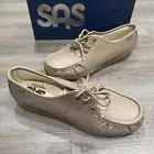 SAS Siesta Mocha Comfort Tie Leather Shoes Women Size 10 M