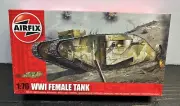 Airfix WWI Female Tank - Plastic Model Military Vehicle Kit - 1/76 Scale