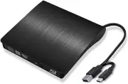 External 6X Blu-ray Player DVD CD Writer USB 3.0 USB C 3D Blu-ray Player Driv...