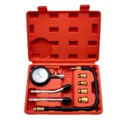 Cylinder Leak Down Tester Kit Engine Dual Gauge Detector Tool Set
