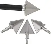 6 Pcs 100 Grain Archery 3 Blades Broadheads Screw in Hunting Arrowheads for Compound Bow