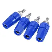 Terminal Binding Post Amplifier Terminal Connector Jack Speaker Blue 4 Pack