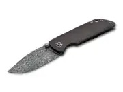 Boker Solingen M4 Sherman Damast 3.03" Damascus Blade, Micarta Pocket Knife