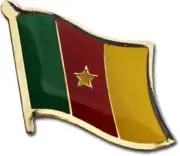 Wholesale Pack of 50 Cameroon Country Flag Bike Hat Cap lapel Pin