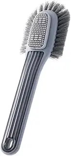 [Generic] Curved Shoe Brush, Does not Hurt Shoes, Soft-bristled Shoe Brush, Household Double Brush Head Shoe wash Brush, Clothing Brush, Cleaning Brush