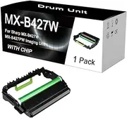 MX-B427W Drum Unit High Yield 40000 Pages Compatible for Sharp MX-B42DU Drum Unit Work with MX-B427W MX-B427PW Printer, Clear Printing,Black-40000 Pages
