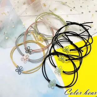 【卡樂熊】韓版雙繩氣質花造型髮束4入組(兩色)