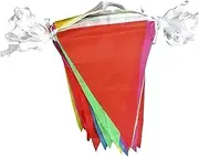 Party Decor 100Pcs Coloured Pennant Hanging Flags 50M Wedding Festival Birthday Party Triangle Home Decorative Banners Streamers Supplies
