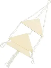 Kisangel Cotton Rope Triangle Hanger Macrame Hanging Shelf for Wall Decor Storage Shelf for Living