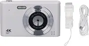 48MP Digital Cameras for Photography, Autofocus Vlogging Camera with 16X Zoom, Anti Shake, Portable Small Point and Digital Cameras for Teens Kids Boys Girls (White)