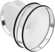 [Pierced Owl] Large Gauge Acrylic No Flare Plugs with Black O-Rings, Sold as a Pair