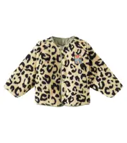 [Jellymallow] Jellymallow Reversible quilted leopard-print jacket Y 8 brown