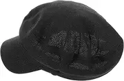 [FRCOLOR] Fashionable Women Beret Hat Sun Protection Peaked Cap for Students Versatile Inspired Accessory Stylish Outdoor Headwear Occasion Cute and Adorable Design Black
