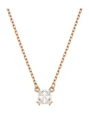 [Swarovski] Plated Square Cut Stilla Pendant in Rose Gold-Tone