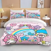v2408 Bed Sheets Little Twin Stars Bedding Sets Comforter Quilt Cover Bed Cover Duvet Cover Pillow Case - Pieces Sets Kids Adult Size 3-Piece Bedding
