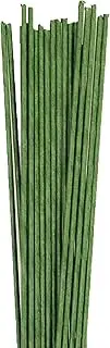 18 Gauge Dark Green Florist Wires, Paper Covered Wire for Cake Decorating, Sugar Flowers, Sprays - 36 cm x 20 Pack