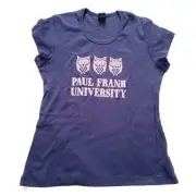 Vintage Paul Frank Tshirt, Owls, Paul Frank University, Navy/Pink, Medium