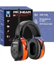 033 2.0 Upgraded Bluetooth Hearing Protection AM FM Bluetooth+amfm Orange 2.0