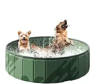 Foldable Dog Pools, Non-Slip PVC Dogs Paddling Pool With Drainage Hole, Multi-functional Outdoorpool For Kiddie Puppy Pet Bath Tub (80x20cm)