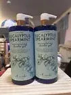 PHARM to TABLE EUCALYPTUS SPEARMINT Energizing Shower Gel w Cucumber Jumbo X2