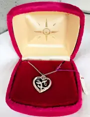 VTG 1975 F.C.WOLF Sterling Silver Heart Pendant & Chain From Jewelry Store