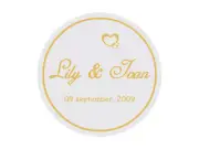 Personalised Round Envelope Seals / Stickers / Labels for Wedding Invitation