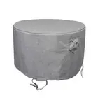 Platinum 3-Layer Water Resistant Outdoor Fire Table Round Cover - Grey Melange