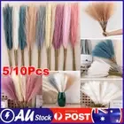5/10PCS Artificial Natural Dried Pampas Grass Flower Bunch Wedding Bouquet Decor